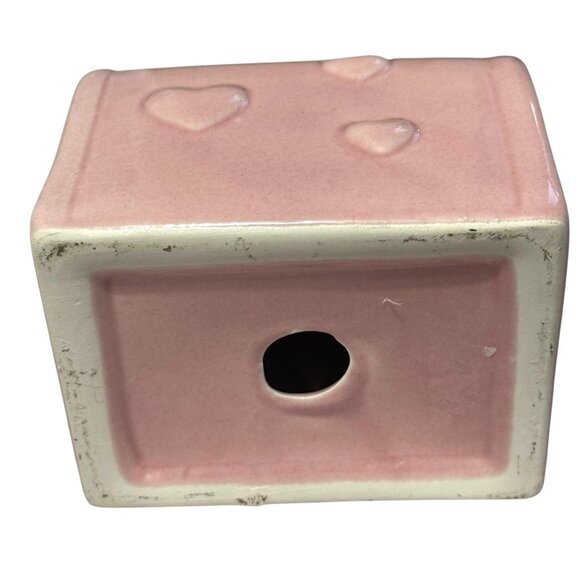 Pink Ceramic Mailbox With Heart Designs - Picture 6 of 10